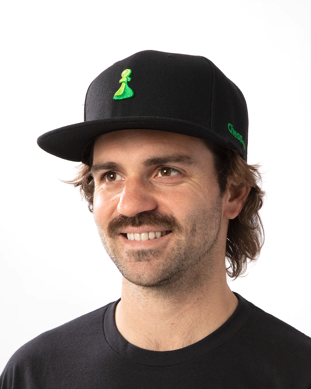 Essentials Collection Black Flat Brim Snapback - Image 4