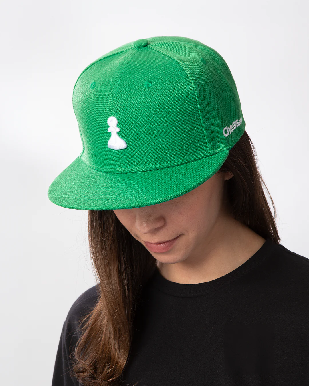 Essentials Collection Green Flat Brim Snapback - Image 5