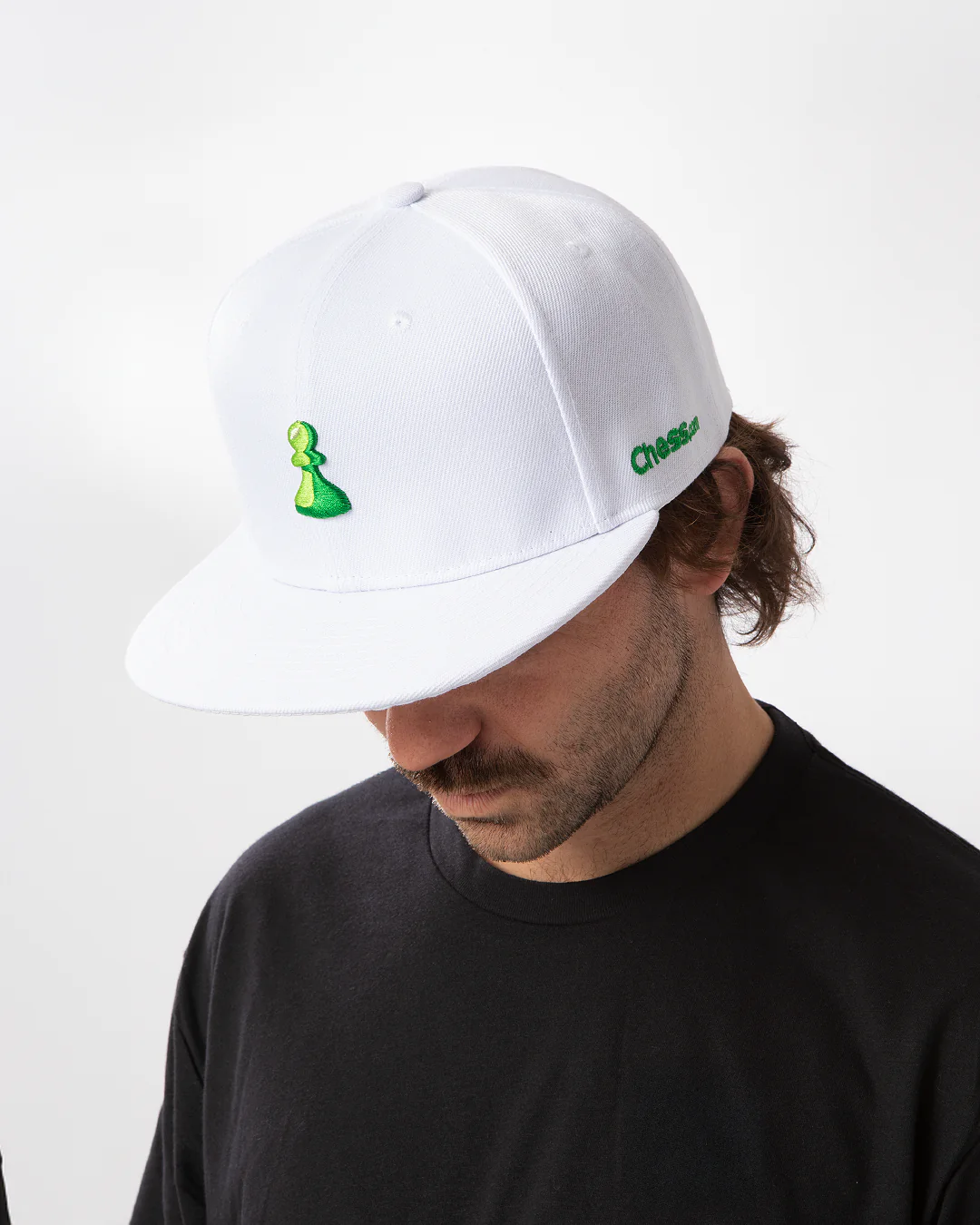Essentials Collection White Flat Brim Snapback - Image 5